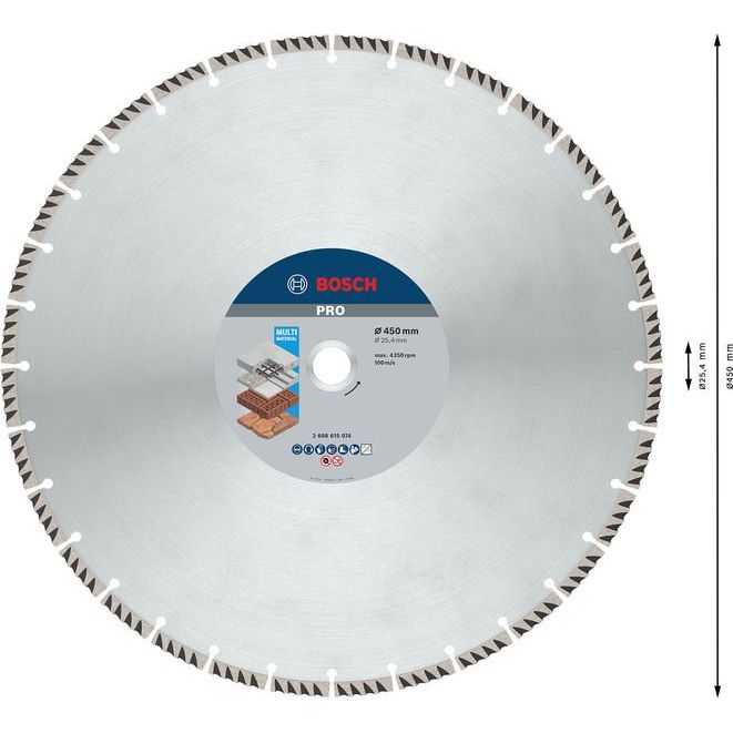 Bosch - Trenn-/Schleifscheibe PRO Multi Material 2608615074 Diamanttrennscheibe