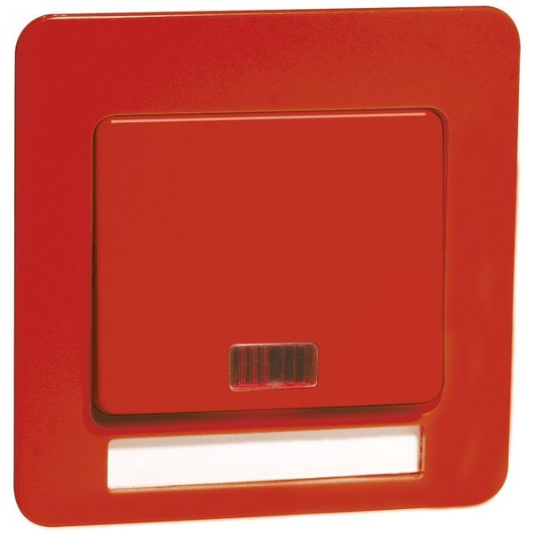 Peha - Abdeckung/Bedienelement für Installationsschalterprogramme Wippe rot Beschriftungsf D 81.640.36 GLK NA eld rote Linse
