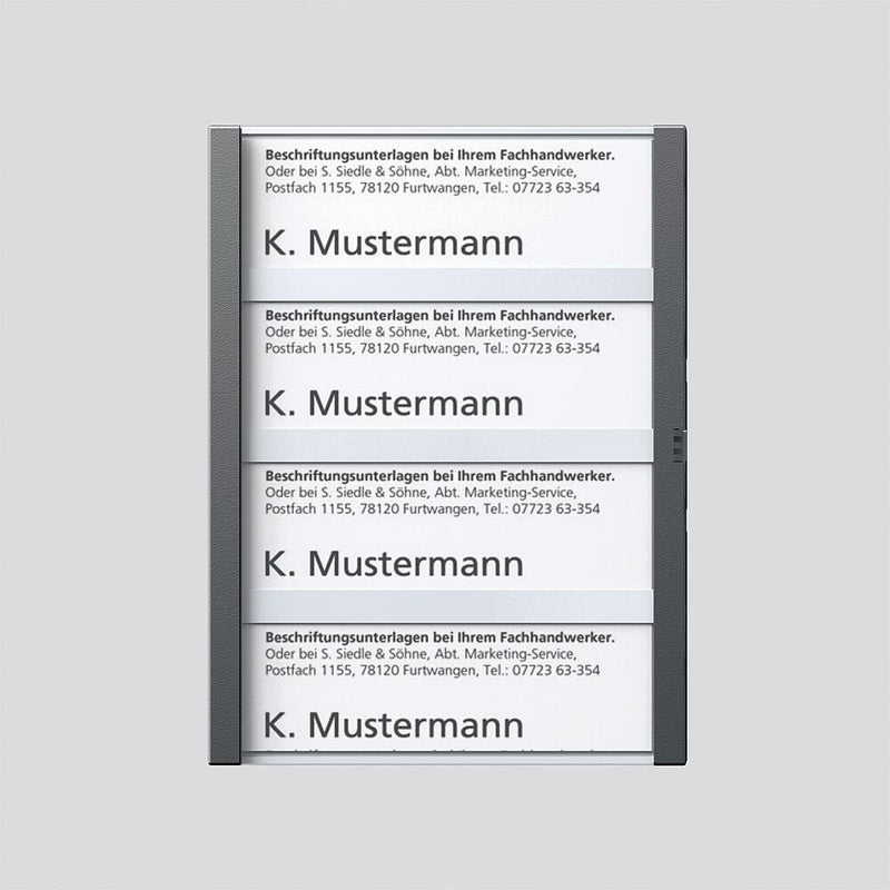 Siedle&Söhne - Zubehör/Ersatzteile für Türkommunikation Namensschild dgr-Glim 200029963-00 f. TM612-4/BTM650-07