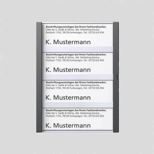 Siedle&Söhne - Zubehör/Ersatzteile für Türkommunikation Namensschild dgr-Glim 200029963-00 f. TM612-4/BTM650-07