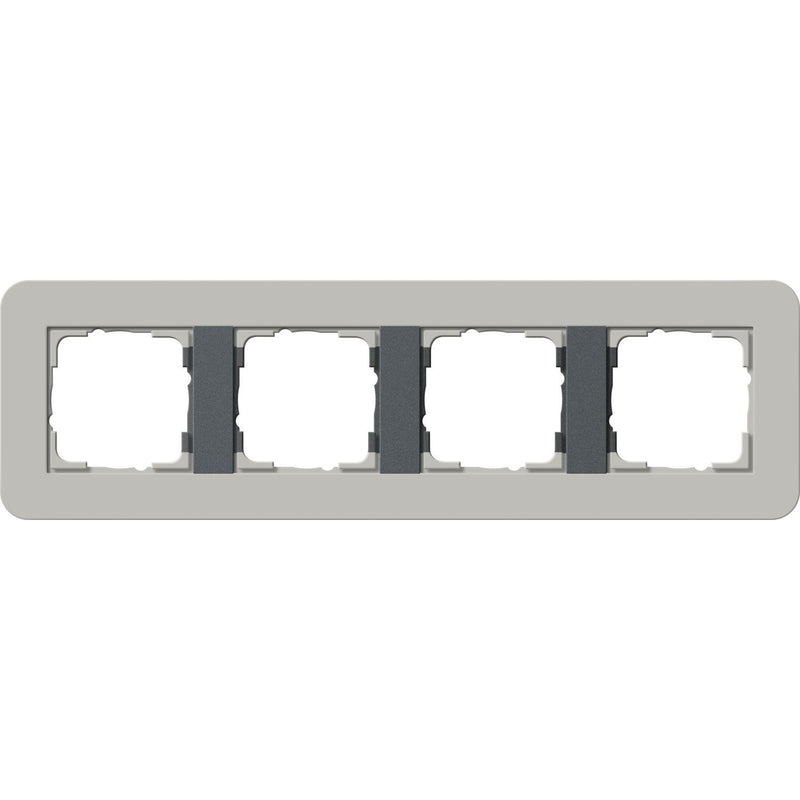 Gira - Abdeckrahmen 4fach 0214422 Grau/Anthrazit