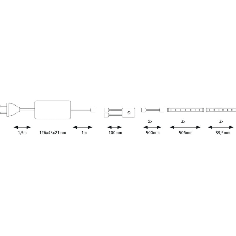 Paulmann - Zubehör/Ersatzteile für Lichtschlauch/-band LED-Strip 798.38