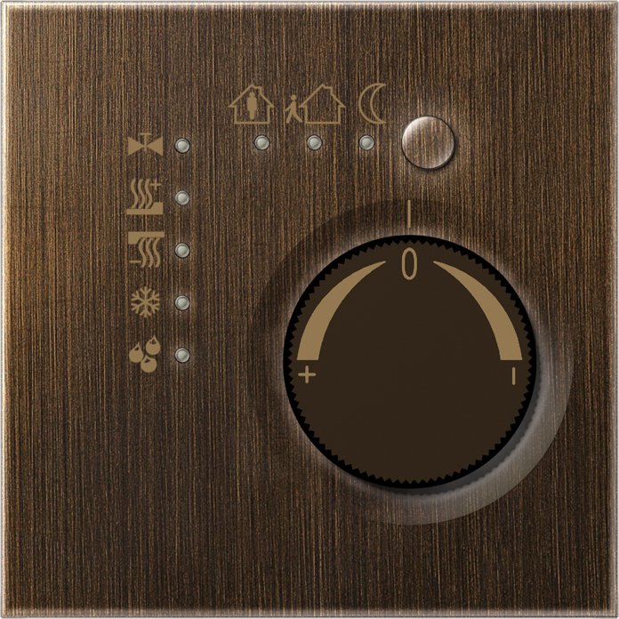 Jung - Bussystem-Raumtemperaturregler KNX Stetigregler Mess/anti ME 2178 AT mit Busankoppler