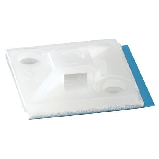 ABB Stotz S&J T&B - Befestigungssockel und -element für Kabelbinder Befestigungssockel TC050X050A Klebbar, 8mm, weiß − 10000 Stück