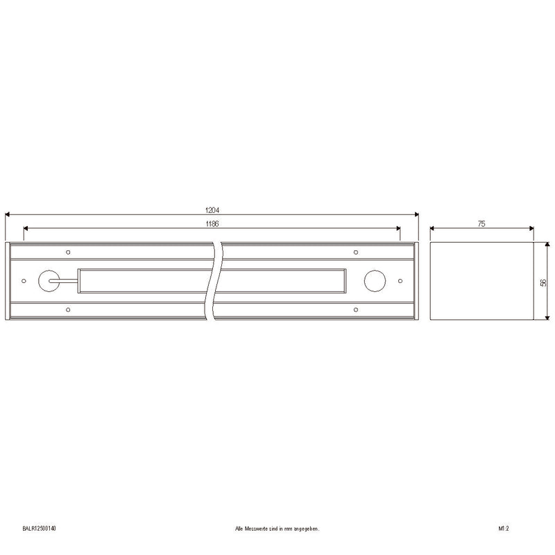 EVN Lichttechnik - Decken-/Wandleuchte LED-Anbauleuchte BALR12500140 4000K weiß