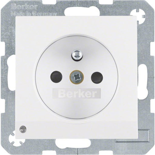 Berker - Steckdose pows/gl 6765108989 m.Schutzkontaktstift