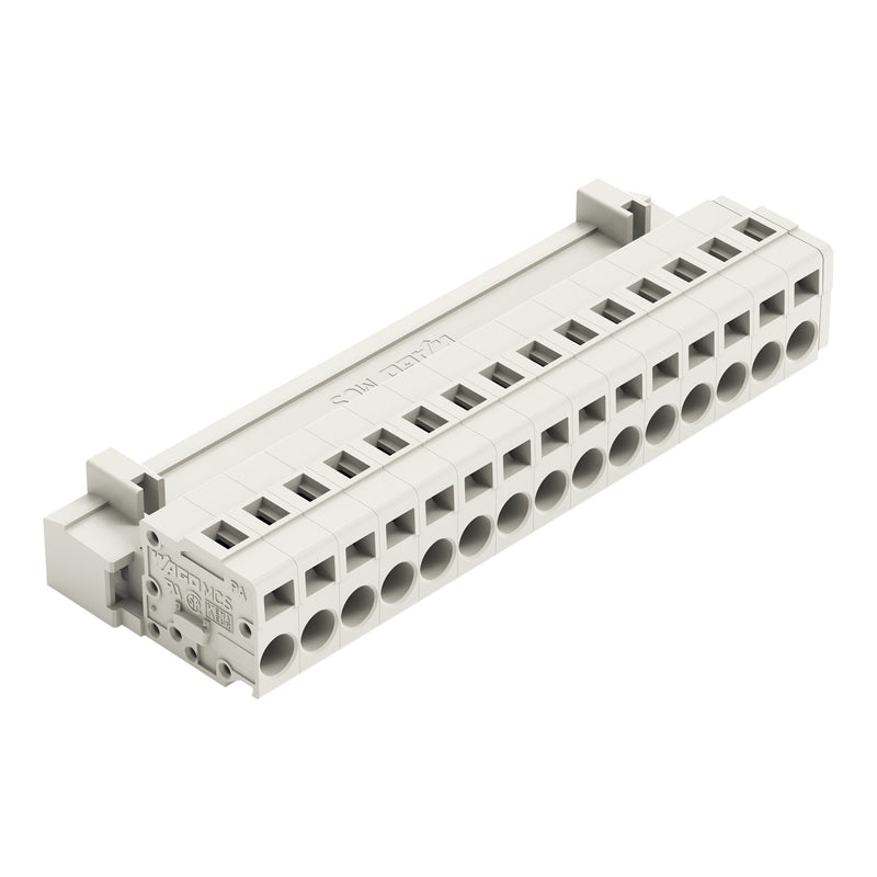WAGO - Kabelsteckverbinder für Leiterplattensteckverbinder 1-Leiter-Stiftleiste 721-615 CAGECLAMP,2,5mm²,lgr − 25 Stück