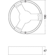 Ledvance - Mechanisches Zubehör/Ersatzteile für Leuchten Aufbaurahmen DLIP44FRAMEDN190WT DN190