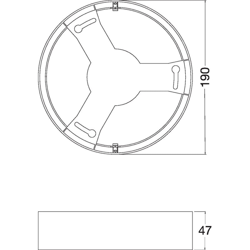 Ledvance - Mechanisches Zubehör/Ersatzteile für Leuchten Aufbaurahmen DLIP44FRAMEDN190WT DN190