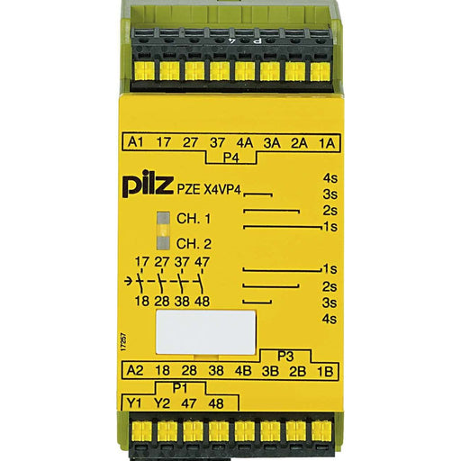 Pilz - Gerät zur Überwachung von sicherheitsgerichteten Stromkreisen Kontakterweiterungsblock PZE X4VP4 C #787586 24VDC 4n/o
