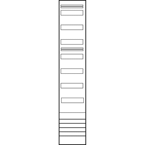 ABN - Verteilerfeld für Installationsverteiler Verteilerfeld VS19 1V mit Schienen, 1V7