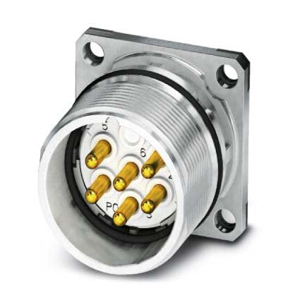 Phoenix Contact - Rundsteckverbinder, feldkonfektionierbar (Industriesteckverbinder) Gerätesteckverbinder CA-07P1N222S00 Vorderwand