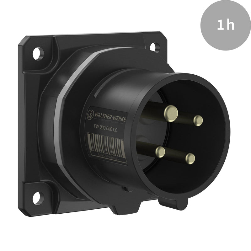 Walther Werke - CEE-Gerätestecker (IEC 60309) CEE NEO Anbaugerätestecker FW610401CC gerade 16A 4P 1h − 10 Stück