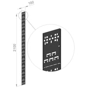Enoc - Komponente für Verdrahtung, Kabeleinführung und -fixierung (Gehäuse/Schaltschr.) Kabelabfangschiene KHV X1-S 2100x100mm