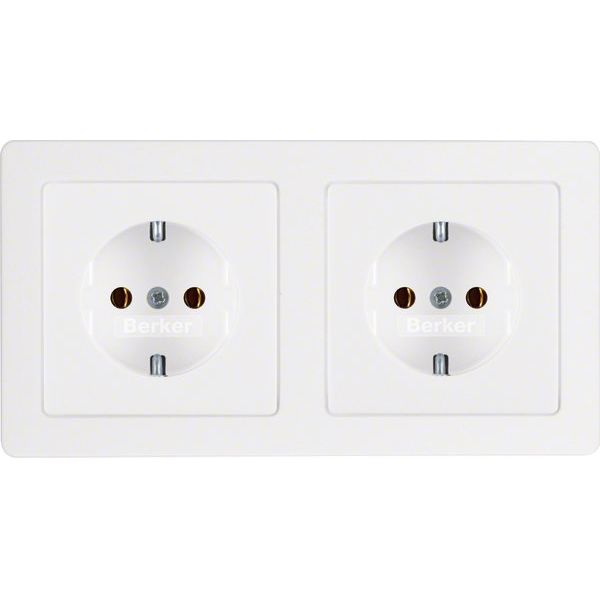 Berker - Steckdose SCHUKO-Steckdose 47206089 Kombination 2-f