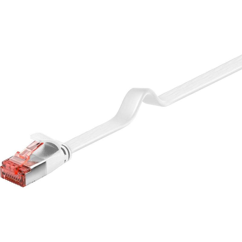 Goobay - Patchkabel Kupfer Flachkabel U/FTP Cat6 94915 weiß 1m