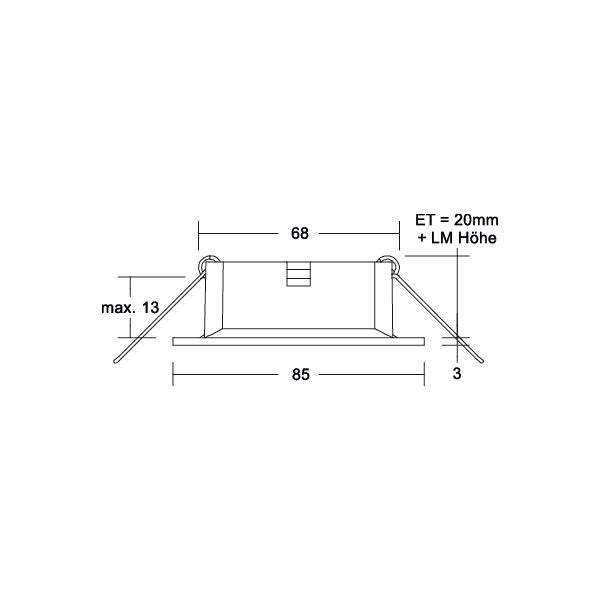 Brumberg Leuchten - Downlight/Strahler/Flutlicht Einbaudownlight 27066170 ohne Fassung