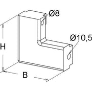 Niedax - Handlaufsystem GFK-Wandbefestigungswinkel PR-MC 10 GM 90x95mm