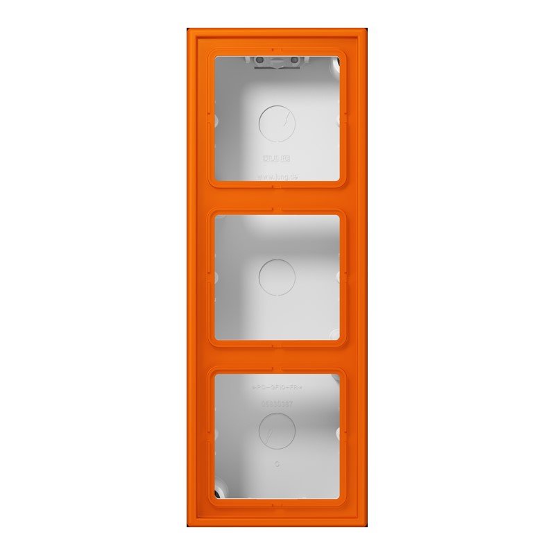 Jung - Aufputzgehäuse für Unterputzgerät Aufputz-Kappe 3fach LC 583 A 224 orange (32080)
