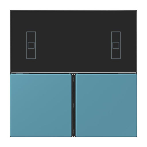 Jung - Abdeckung/Bedienelement für Installationsschalterprogramme Tastensatz 3fach LC 4093 TSA 212 ceruleen vif