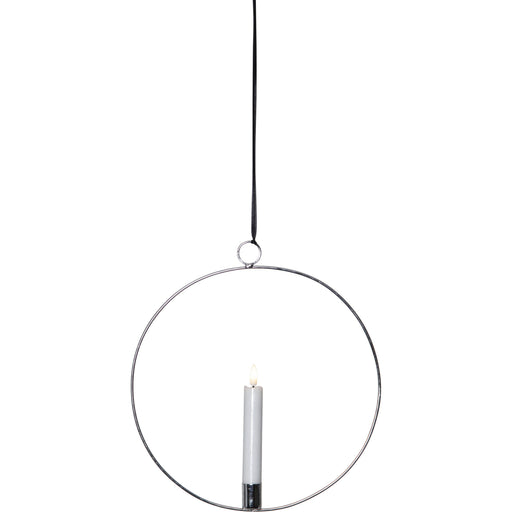 Star Trading - Festbeleuchtung LED-Kerze 063-43 silber,hängend,D28cm