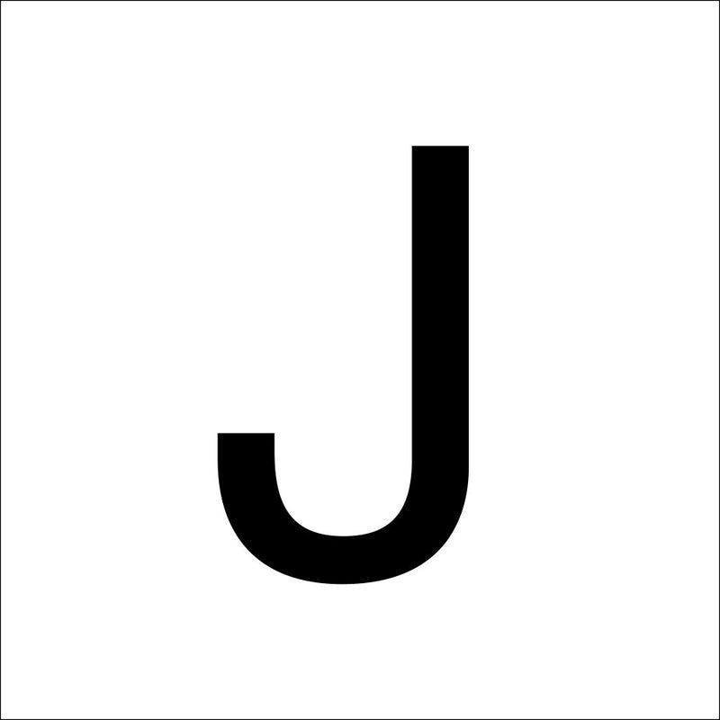 RZB - Beschriftung Buchstaben/Zahlen Buchstabe "J" 99222.003.J 100mm  − 1 Stück