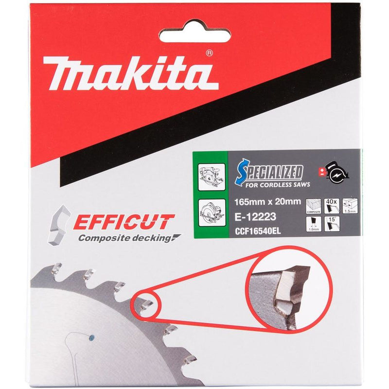 Makita - Kreissägeblatt Sägeblatt E-12223 165x20x40Z, EFFICUT