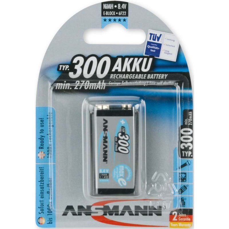 Ansmann - Akku Akku NiMH E-Block 5035453 9V,300mAh  − 1 Stück