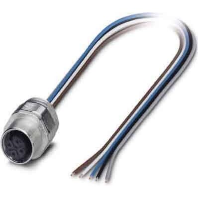 Phoenix Contact - Rundsteckverbinder, feldkonfektionierbar (Industriesteckverbinder) Einbaubuchse M12 SACC-ECM12FS5CON-PG9 Industrie -PG9/0,5