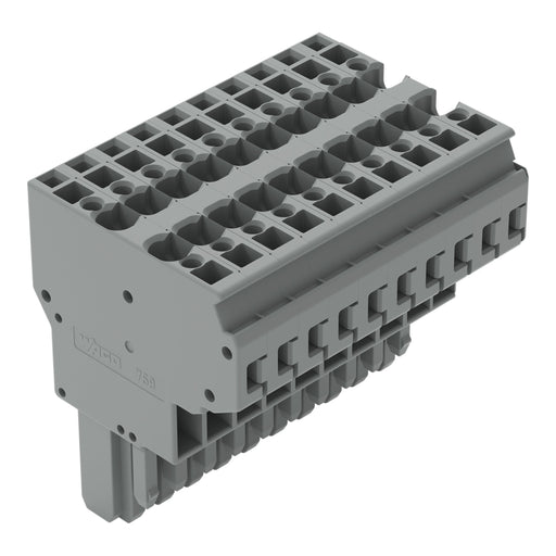 WAGO - Ein- und mehrpolige Klemmenleiste 2-Leiter-Federleiste 769-130 CAGECLAMP,4mm²,gr − 10 Stück