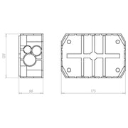 Kaiser - Dose, Gehäuse für Montage in der Wand/Decke Verbindungskasten 9912.01 175x120x65mm