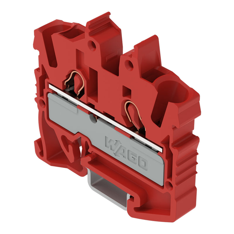 WAGO - Durchgangs-Reihenklemme 2-LeiterMini-Durchgangskl. 2052-1203 2,5 mm²,rot − 100 Stück
