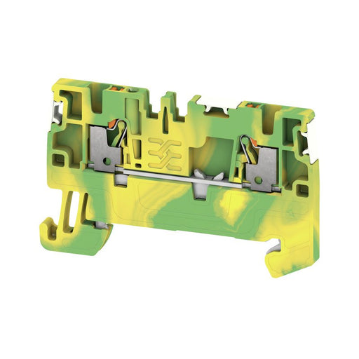 Weidmüller - Schutzleiter-Reihenklemme Klemme A2C 1.5 PE DL PUSH IN, 1.5 mm² − 50 Stück