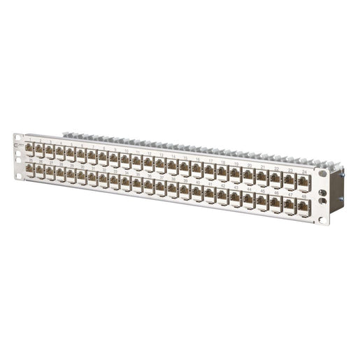 Metz Connect - Patchpanel Kupfer 48-Port Panel E-DAT Modul TN EDATmod-MP48-Edst 1,5HE Edst bestückt