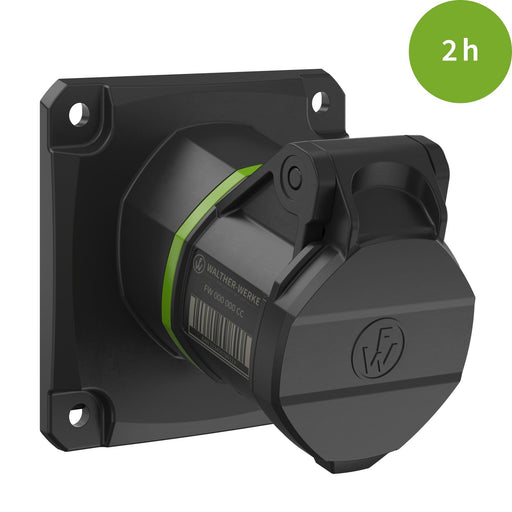 Walther Werke - CEE-Anbausteckdose (IEC 60309) CEE NEO Anbaudose FW510302SK schräg 1 6A 3P 2h