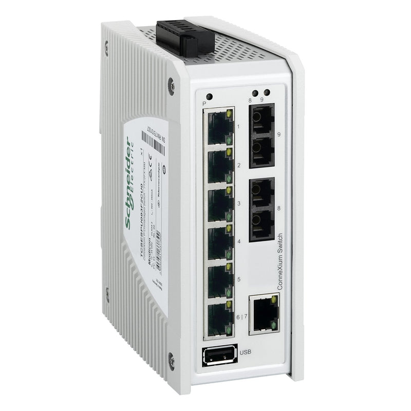 Schneider Electric - Netzwerk Switch Ethernet Switch Connexium TCSESPU093F2CU0 UNMGD PRM 7TX/2FX-MM
