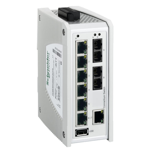 Schneider Electric - Netzwerk Switch Ethernet Switch Connexium TCSESPU093F2CU0 UNMGD PRM 7TX/2FX-MM