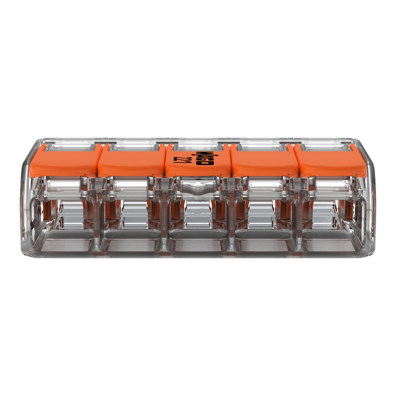 WAGO - Steckklemme Compact-Verbindungsklemme 221-415 5-Leiter bis 4qmm − 25 Stück