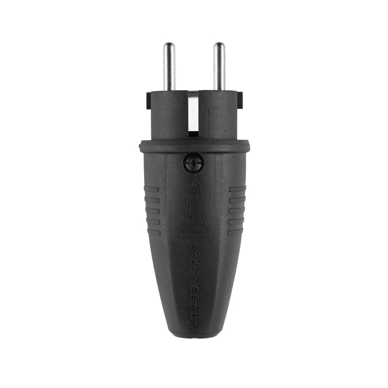 ABL - Schutzkontaktstecker Original Stecker 1506 1506 SK+F/B Gummi sw