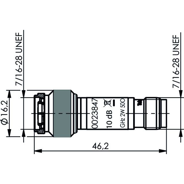 Telegärtner - Pegelsteller TNC-Dämpfungsglied 10 dB 100023843 2W, 3 GHz, (m-f)