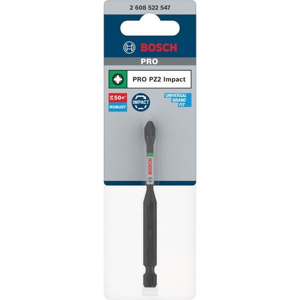 Bosch - Bit PRO Pozidriv Impact 2608522547 Bit, PZ2, 90 mm