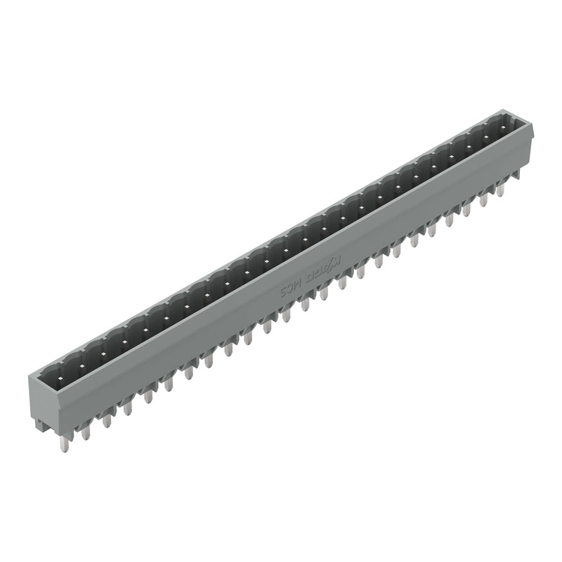 WAGO - Leiterplattensteckverbinder THT-Stiftleiste Lötstift 231-184/001-000 1,2x1,2,gerade,grau − 50 Stück