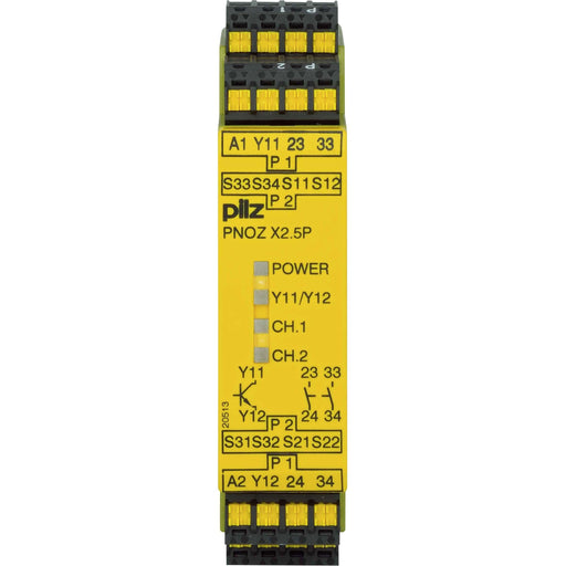 Pilz - Gerät zur Überwachung von sicherheitsgerichteten Stromkreisen Not-Aus-Schaltgerät PNOZ X2.5P C #787308 24VDC 2n/o 1so