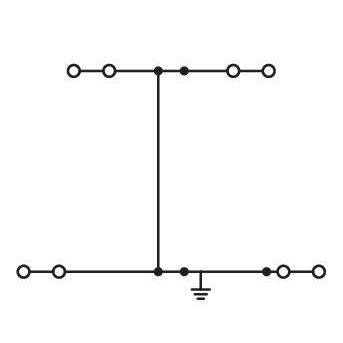 WAGO - Schutzleiter-Reihenklemme 4-Leiter-Doppelstockklemme 2002-2407 2,5 mm²,grün-gelb − 50 Stück