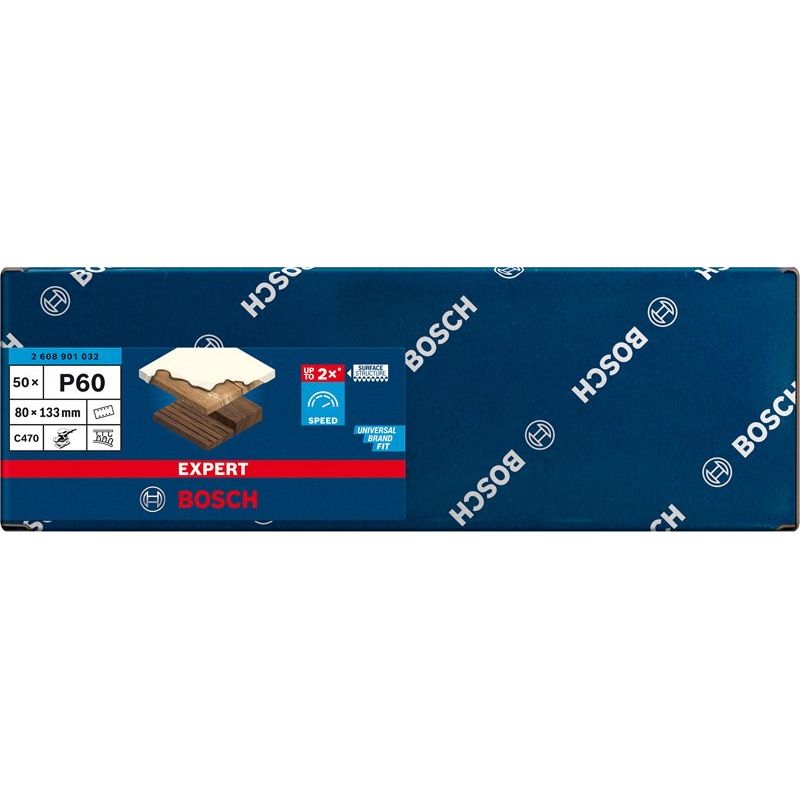 Bosch - Schleifpapier/Schleifvlies EXP Schwingschleifblatt 80 2608901032(VE50) x 133 mm, 8Loch, K60