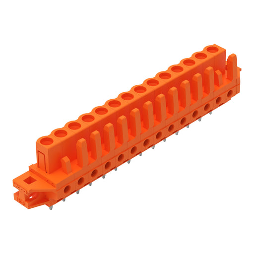 WAGO - Leiterplattensteckverbinder THT-Federleiste gerade 232-174/031-000 Maß 5,08mm,orange − 25 Stück