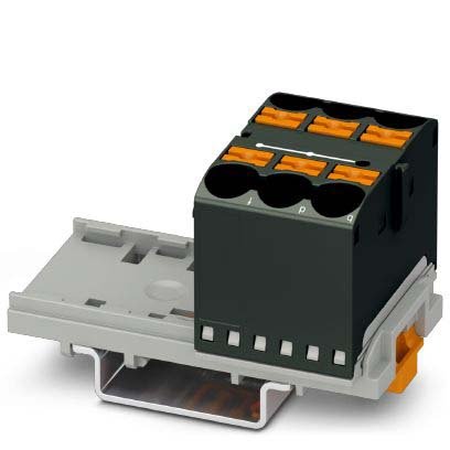 Phoenix Contact - Durchgangs-Reihenklemme Verteilerblock PTFIX 6X10/S-NS35 BK − 10 Stück