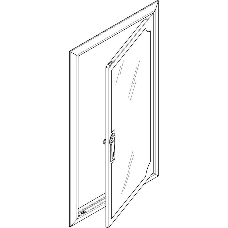 ABN - Tür/Bedientableau (Schaltschrank) Blendrahmen mit Sichttüre GBRU25TS f.Flachvert.,2x5reih