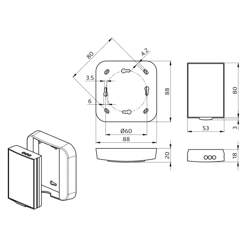 BEG Brück Electronic - Zubehör/Ersatzteile für Bewegungsmelder IR-Fernbedienung IR-PD-DALI-LD