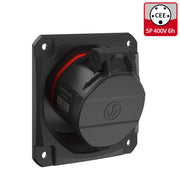 Walther Werke - CEE-Anbausteckdose (IEC 60309) CEE NEO Anbaudose schräg FW512506SK 16A 5P 6h IP54